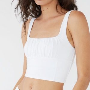 Wilfred Free Orbit White Sleeveless Crop Tank